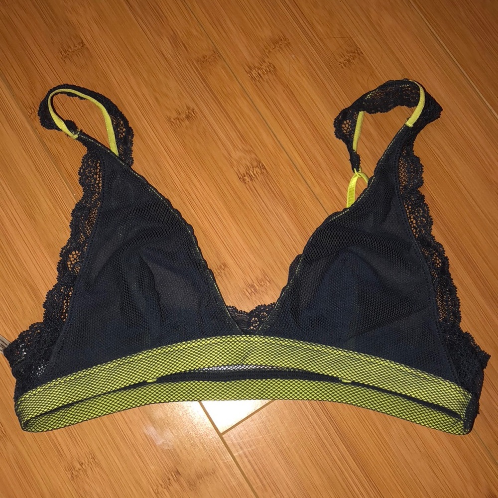 SOLD !!! free people yellow & blue mesh bralette